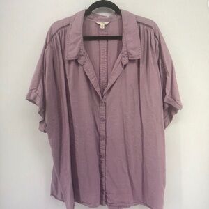 Purple Button-Up Shirt